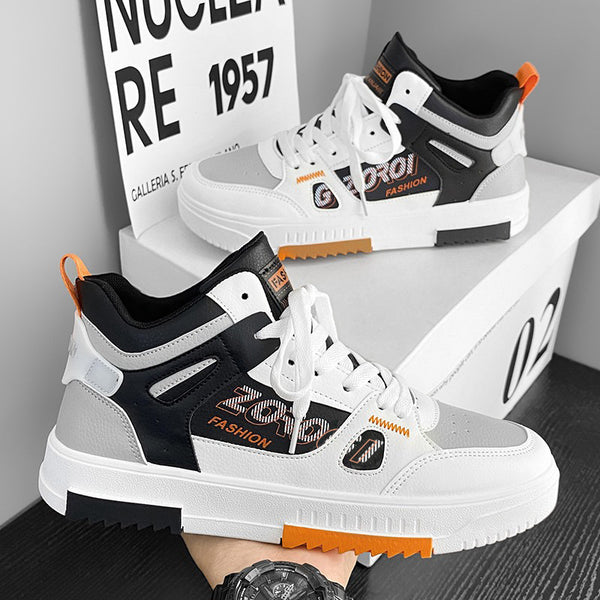 Men's Mid Top Sports White Shoes